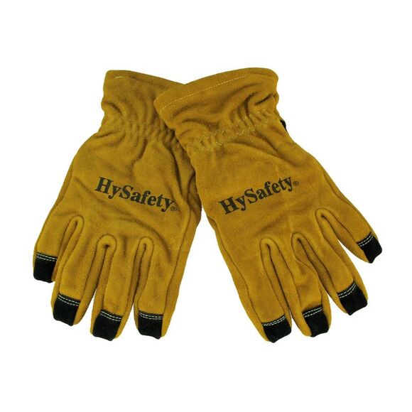Hysafety Cowhide Leather Reinforced Palm Structural Firefighter Gloves - Picture 1 of 4